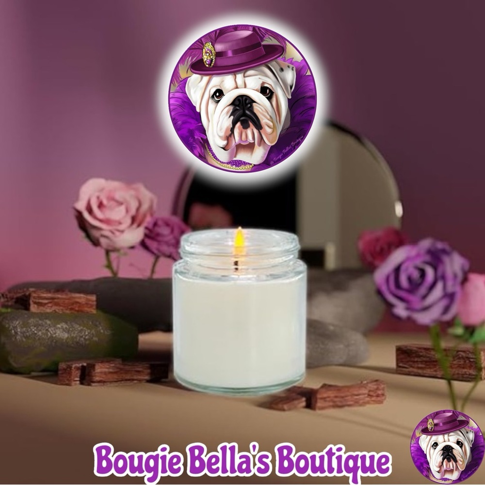 Bougie Bella's Vanilla Scented Mini Soy Candle 4oz